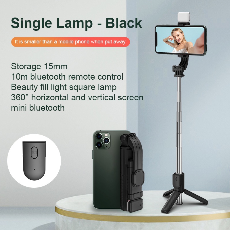 Creative Bluetooth Wireless Retractable Selfie Stick Portable All-in-One Tripod Stand Remote Shutter 360° Rotation Phone