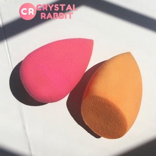 CRYSTAL RABBIT ฟองน้ำแต่งหน้า สําหรับแต่งหน้า ฟองน้ำเกลี่ยรองพื้น ใช้ได้ทั้งแบบแห้งและเปียก เนื้อสัมผัสนุ่ม ใช้งานง่าย รูปทรงหยดน้ำ รูปทรงโค้งมน