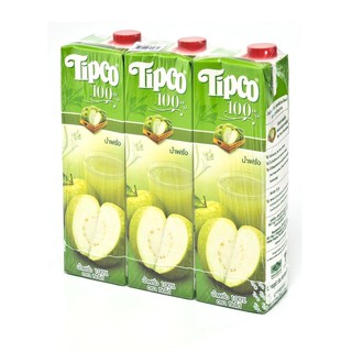 ทิปโก้ น้ำฝรั่ง 100% 1000 มล.แพ็ค 3 กล่อง Tipco Guava Juice 100% 1000 ml. Pack 3 boxes