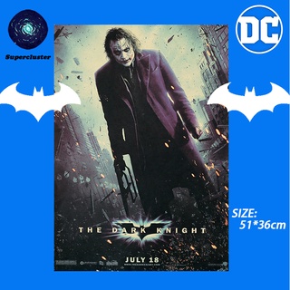 Dc &lt; Batman: Dark Knight-Clown &gt; โปสเตอร์วอลเปเปอร์กระดาษคราฟท์ ขนาด 50.5x35 ซม. สําหรับตกแต่งผนังบ้าน