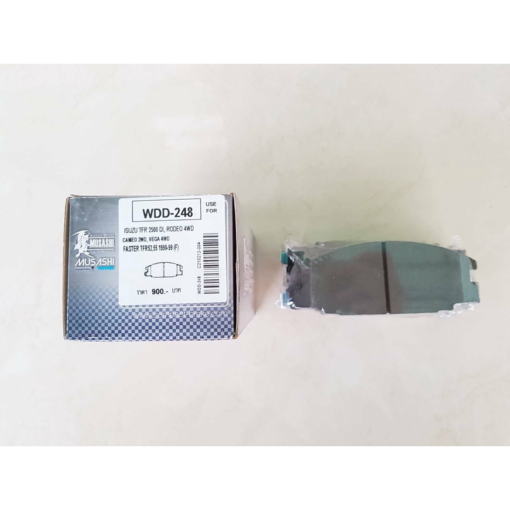ผ้าดิสเบรคหนัา ISUZU TFR 2500,4JA1 ,CAMEO,VEGA 4WD ปี1990-1999 ยี่ห้อมูซาชิ ชุดละ450บาท