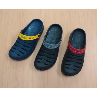 ราคาADDA รองเท้าแตะสวมหัวโต รุ่น 5302 สีดำเทา สีดำแดง สีกรมเหลือง เบอร์ 7-10