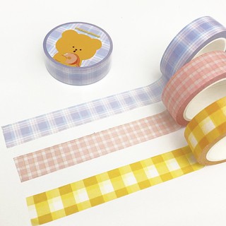 MASKING TAPE 3 เทปตกแต่งลายสก็อต ตกแต่งสมุด ไดอารี่ แพลนเนอร์