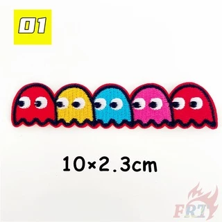 ☸ Game Pac-Man Iron-on Patch ☸ 1Pc Pacman Diy Embroidery Patch Iron on Sew on Badges Patches