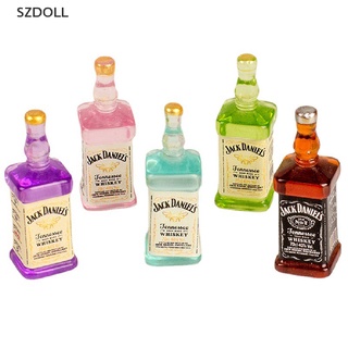 [cxSZDOLL]  5Pcs Dollhouse Mini Simulation Wine Bottle Accessories DIY Home Decoration  DOM