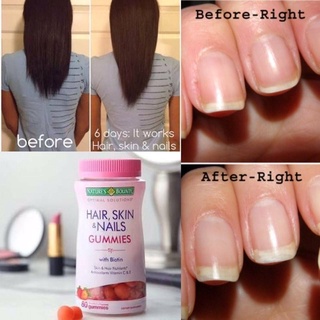 วิตามิน Natures Bounty Hair Skin and Nails Gummies with Biotin 80 เม็ด