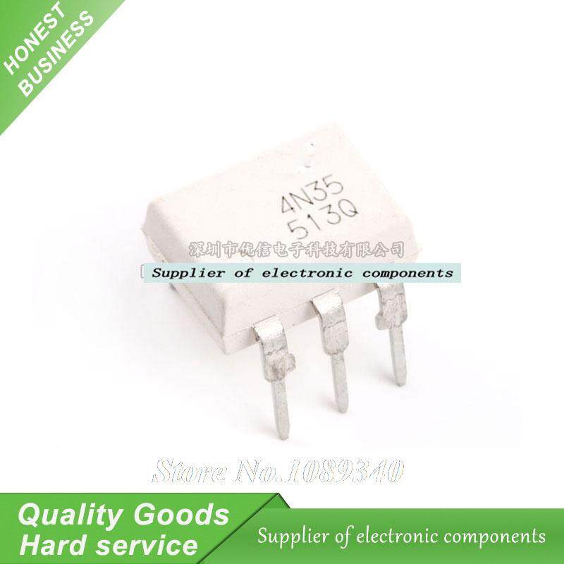20PCS 4N35 DIP-6 optocoupler ทรานซิสเตอร์เอาต์พุตใหม่