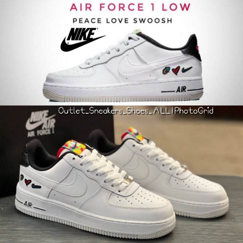 รองเท้า Nike Air Force 1 Low '07 LV8 3 Peace, Love, Swoosh (GS) ส่งฟรี