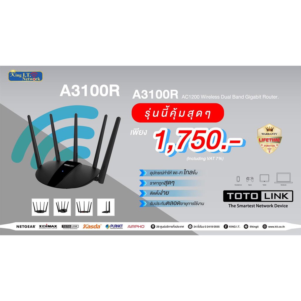 TOTOLINK A3100R AC1200 Wreless Dual Band Gigabit Router