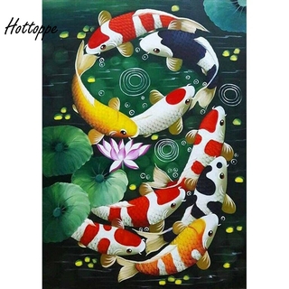 KOI ภาพวาดปักครอสติก 5 D สําหรับตกแต่งบ้าน