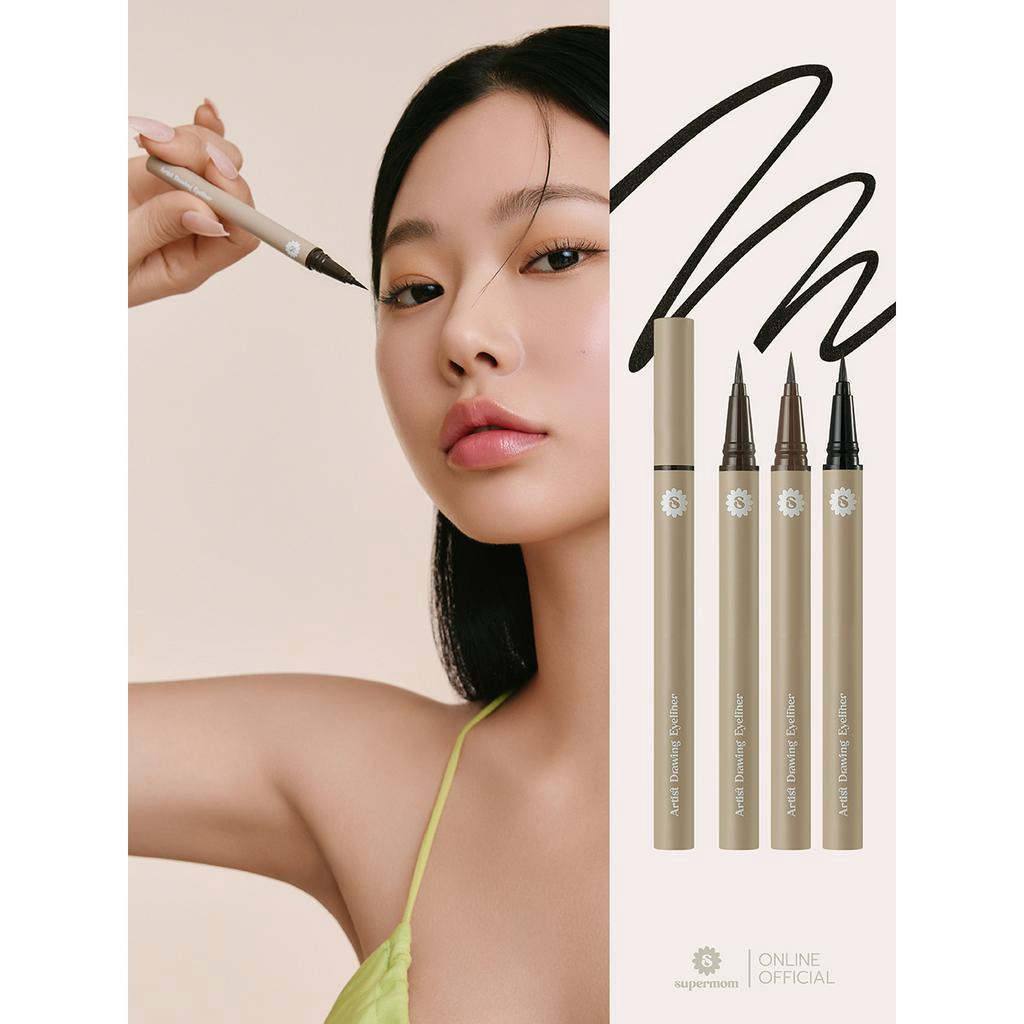 SUPERMOM l ARTIST DRAWING EYELINER อายไลเนอร์แบบแท่ง สูตรจากประเทศญี่ปุ่น ปริมาณ 0.5 มิลลิลิตร