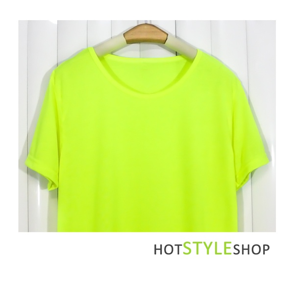 เสื้อทีมนีออน เรืองแสงเมื่อกระทบไฟแบล็คไลท์ สีสะท้อนแสง ใส่ได้ทั้งชายหญิง มีไซส์ใหญ่บิ๊กไซส์สาวอวบ