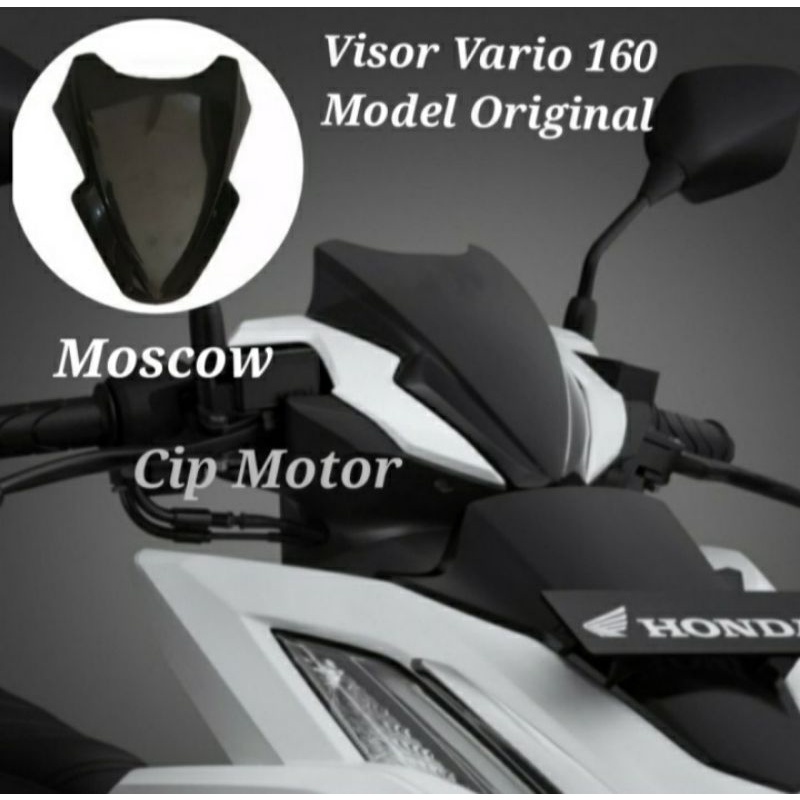 Visor VARIO 160 Special ABS รุ่นเดิม สีดําเงา Moscow