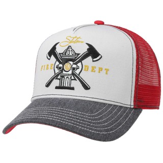 หมวก STETSON FIRE DEPT. TRUCKER CAP สี GREY-RED ของใหม่ แท้ 100% ****PTC-MART***