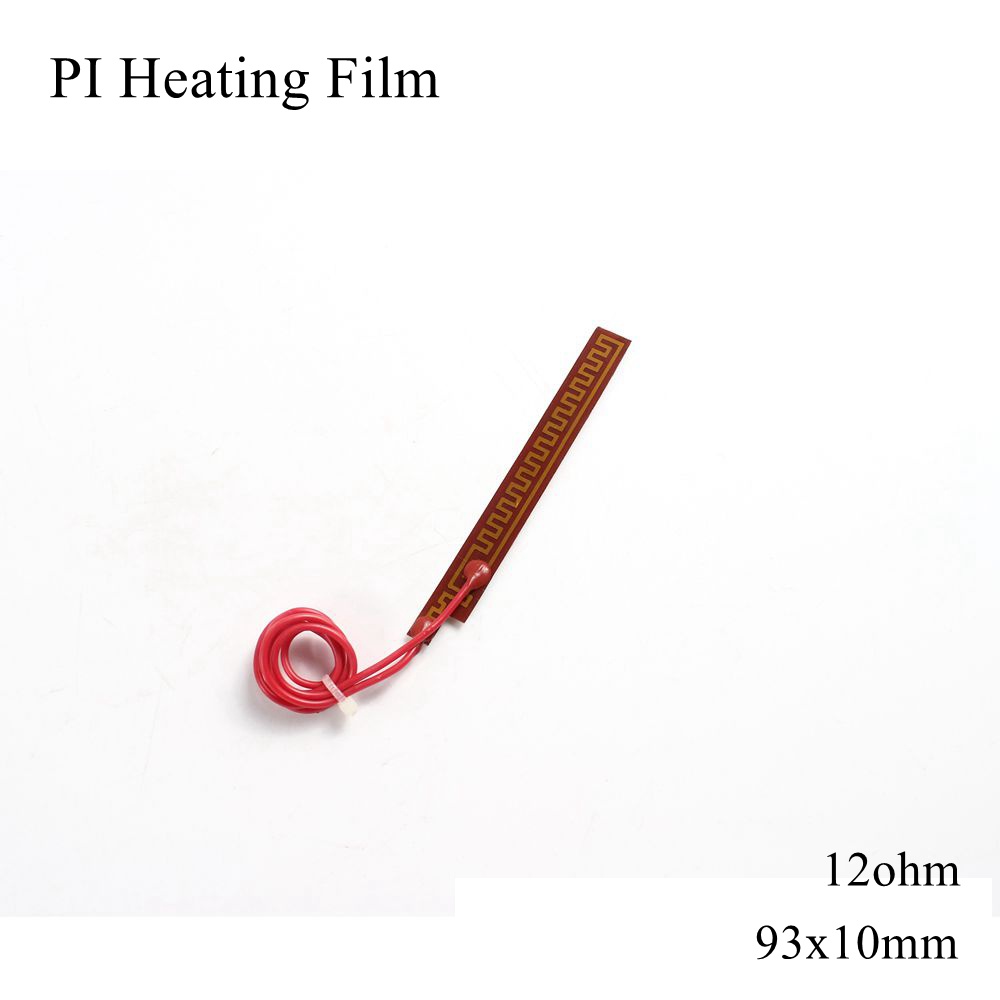 93x10mm 5V 12V 24V 110V 220V PI Heating Film Polyimide Adhesive Electric Heater Plate Panel Pad Mat 