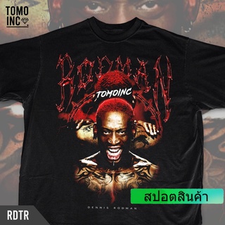 ROUND คอลูกเรือแฟชั่น เสื้อยืด พิมพ์ลาย Tomoinc RODMAN TRIBAL สําหรับผู้ชาย-4XL