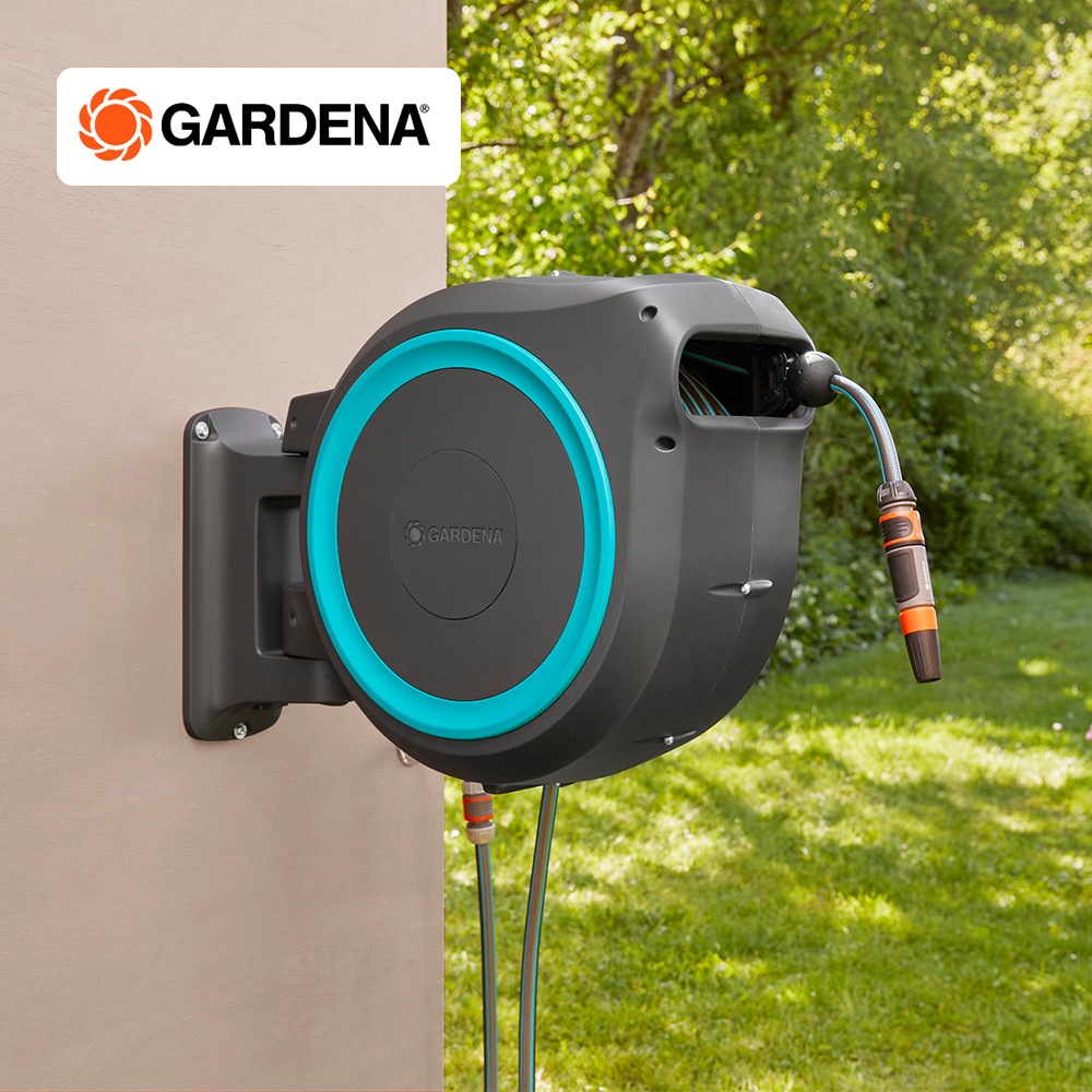 Gardena ที่เก็บสายยางแบบอัตโนมัติติดผนัง 35 ม. (18630-20) (*อ่านหมายเหตุก่อนสั่งซื้อ)