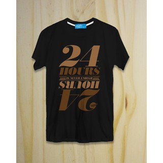 เสื้อยืด 24 Hours is not enough สีดำ แบรนด์ VERz