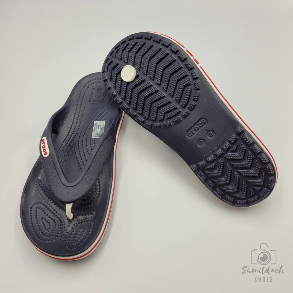 รองเท้าแตะแฟชั่น ทรงหนีบ สไตล์ Crocs Bayaband Flip (Unisex)