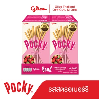 ป๊อกกี้ สตรอเบอร์รี Pocky Strawberry 43g x 10