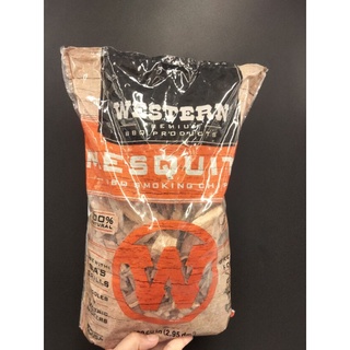 Western Mesquite b b q Smoking Chips เศษไม้ หอม รมควัน กลิ่น เมสไควท์ เวสเทิร์น 2 ปอน