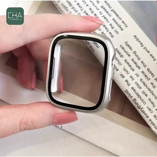 เคส watch + ฟิลม์กระจกในตัว case สําหรับ watch11 10 9 8 Se 7 6 5 4 Se เคสกระจก ขนาด41/40/44/45/46มมเคสสําหรับแอปเปิ้ลวอช