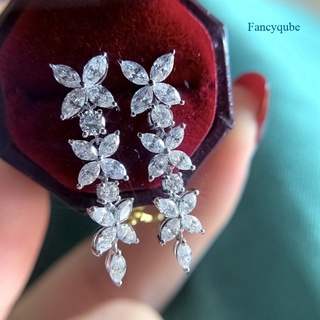 Fancyqube ต่างหูประดับหิน Cubic Zirconia สําหรับผู้หญิง