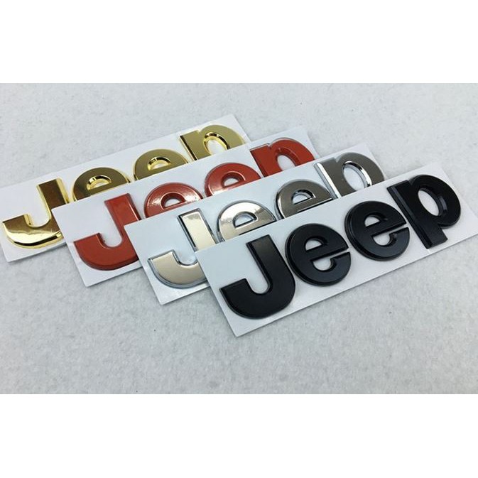 ราคาต่อ 1 ชุด โลโก้ตัวอักษรแยก จี๊ป แรงเลอร์ งานโลหะ 4 สี metal Wrangler Grand Cherokee guide Jeep car