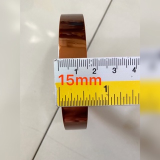 เทปกันความร้อนสูง Kapton Tape ขนาด15mm. เหมาะสำหรับงานที่ต้องการกันความร้อนสูง สำหรับงานอิเล็กทรอนิกส์