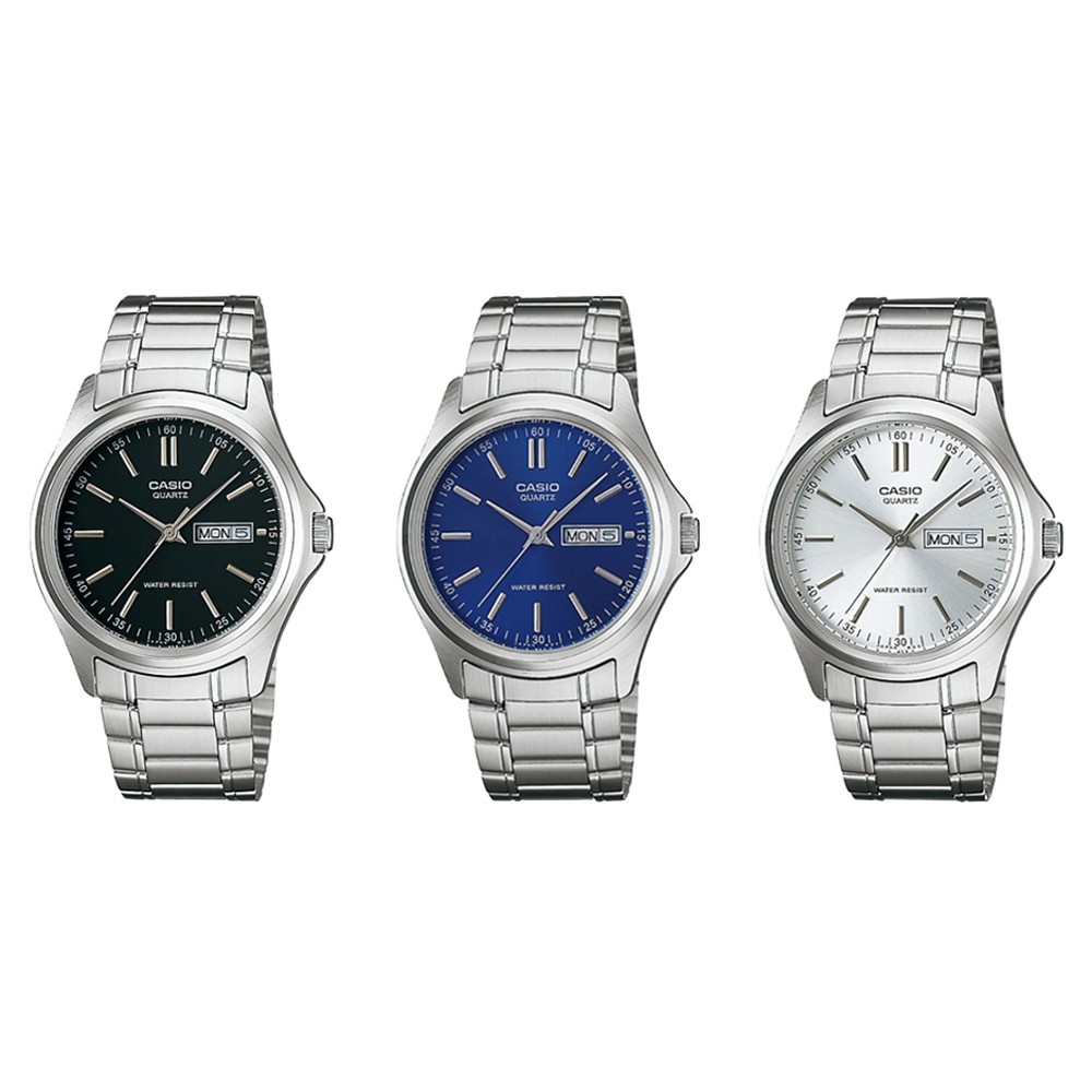 Casio Standard นาฬิกาข้อมือผู้ชาย สายสแตนเลส รุ่น MTP-1239,MTP-1239D (MTP-1239D-1A,MTP-1239D-2A,MTP-1239D-7A)