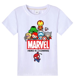 [S-5XL] Gdf21a3 เสื้อยืดแขนสั้น ผ้าฝ้าย พิมพ์ลาย Marvel pider Captain America Iron Hulk Thor สําหรับผู้ชาย UY32ER24075