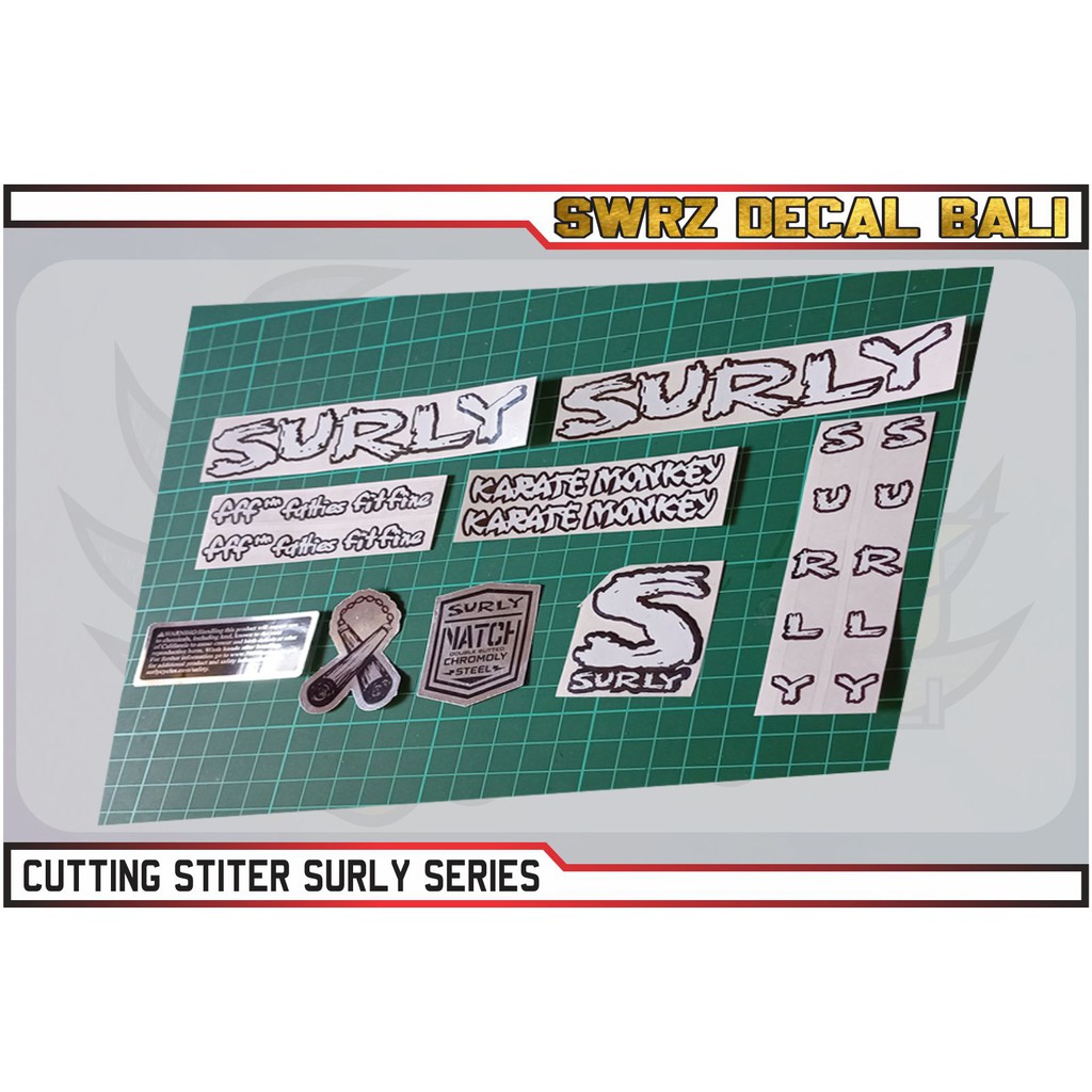 SURLY KARATE MONKEY BIKE DECAL CUTTING STICKER