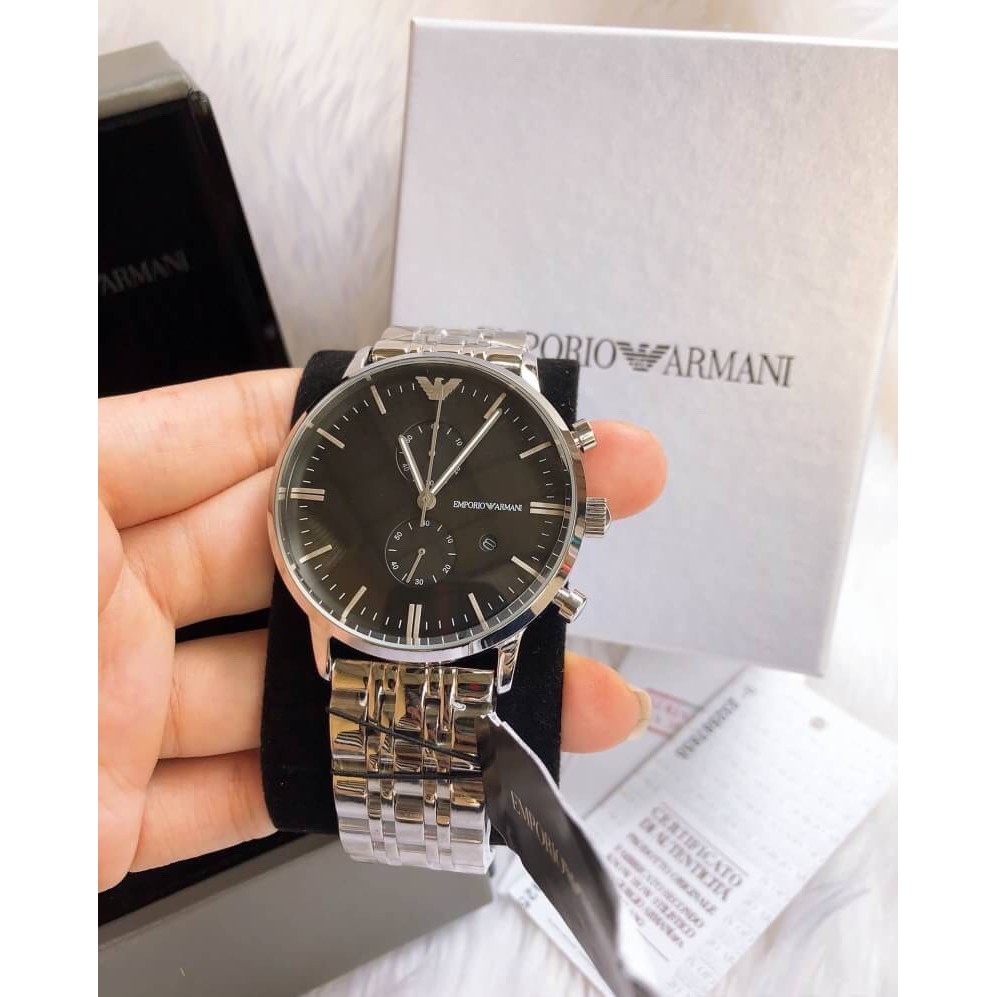 AR0389นาฬิกา Emporio Armani ตัวเรือนและ สายเป็นสแตนเลส ราคาสบาย ๆ จ้า