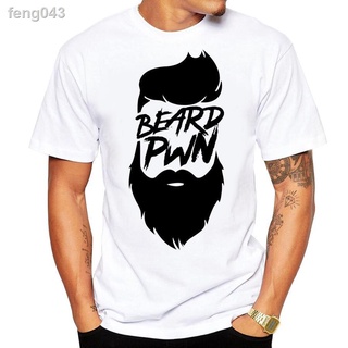 ♘❁Beard Logo เสื้อยืดผู้ชาย Soft Monochrome เสื้อยืด Men เสื้อผู้ชายคอกลมสไตล์เกาหลี 100% Pure Cotton T เสื้อแขนสั้นหลวม