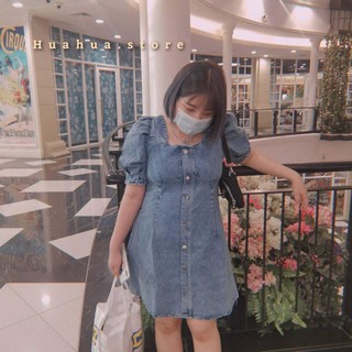 🌼พร้อมส่ง🌼mini denim dressมินิเดรสผ้ายีนส์​ผ้าค่อนข้างหนานะคะ