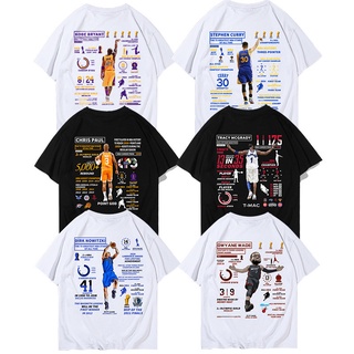 [S-5XL] เสื้อยืดแขนสั้น พิมพ์ลาย Star lifetime honor Kobe curry Paul mediwade สําหรับผู้ชาย