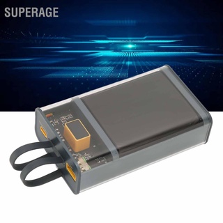 Superage พาวเวอร์แบงค์ แบบพกพา พร้อมจอแสดงผล Led สําหรับสมาร์ทโฟน