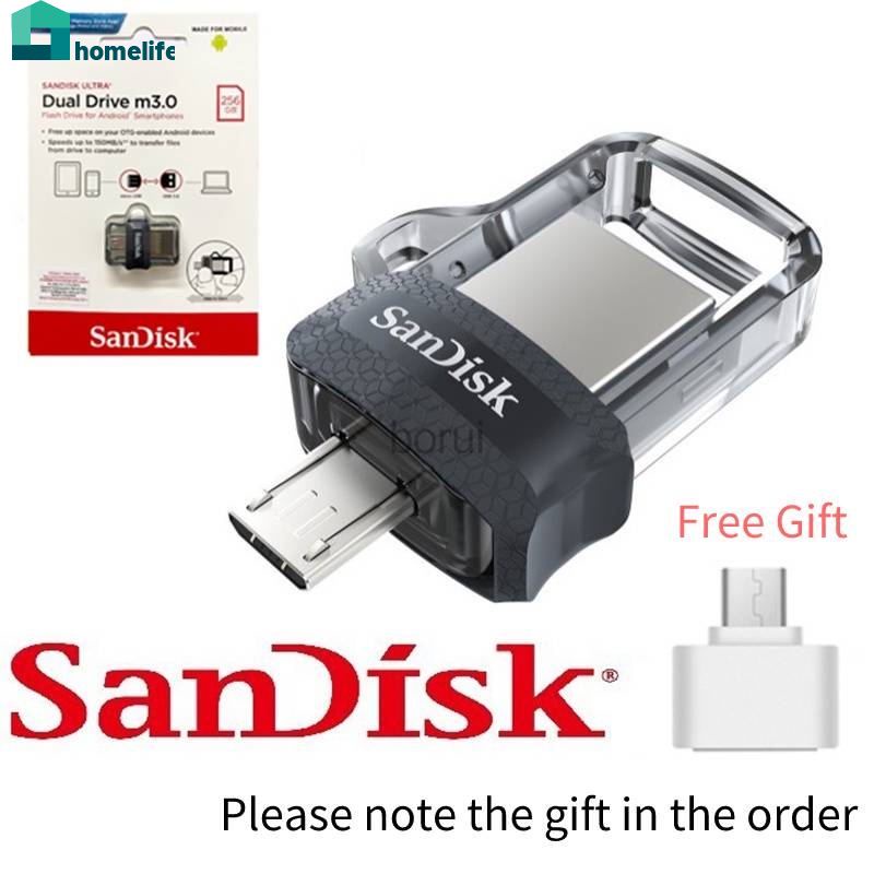 Sandisk OTG Usb 3.0 Pen Drive 128GB 256GB 512GB 1TB 2TB Flash Drive USB Pendrive Stick with Flash Drive For Android