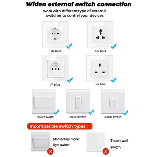 Tuya โมดูลสวิตช์ Mini ต่อสวิตช์เดิมได้ Zigbee เปิดปิด ตั้งเวลาผ่านแอป มีรุ่นวัดพลังงาน รองรับ Google Home,Alexa