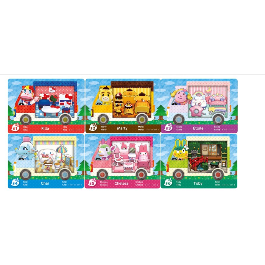 ซาริโอ้ 6 ใบรวมกันราคา 120 ใช้งานได้กับ animal crossing เชิญมาเกาะได้ ครับ**********เฟอร์นิเจอร์จะเข้าร้านทอมนุ๊ก*******