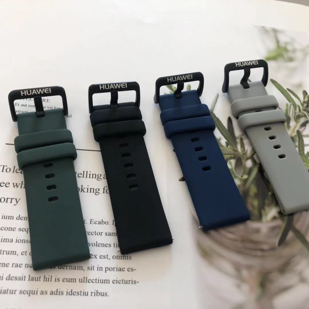 สําหรับhuawei watch3/3pro/GT2 46 มม./GT3/GT4/GT5 46 มม./GT2 Pro ECG/GT/Huawei runnerสายรัดซิลิโคนHonor Magic2 46 มม./Gs Pro 22 มม.สร้อยข้อมือธุรกิจผู้ชาย