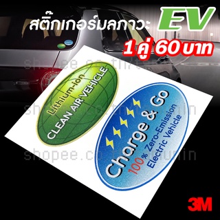 สติ๊กเกอร์  มลภาวะ JDM สำหรับรถไฟฟ้า รถ EV  แนวญี่ปุ่น