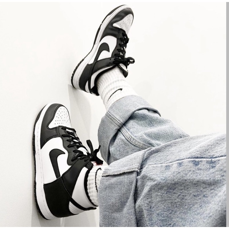 (ของแท้ 100% พร้อมส่ง) NIKE DUNK HIGH BLACK WHITE (PANDA) 🐼