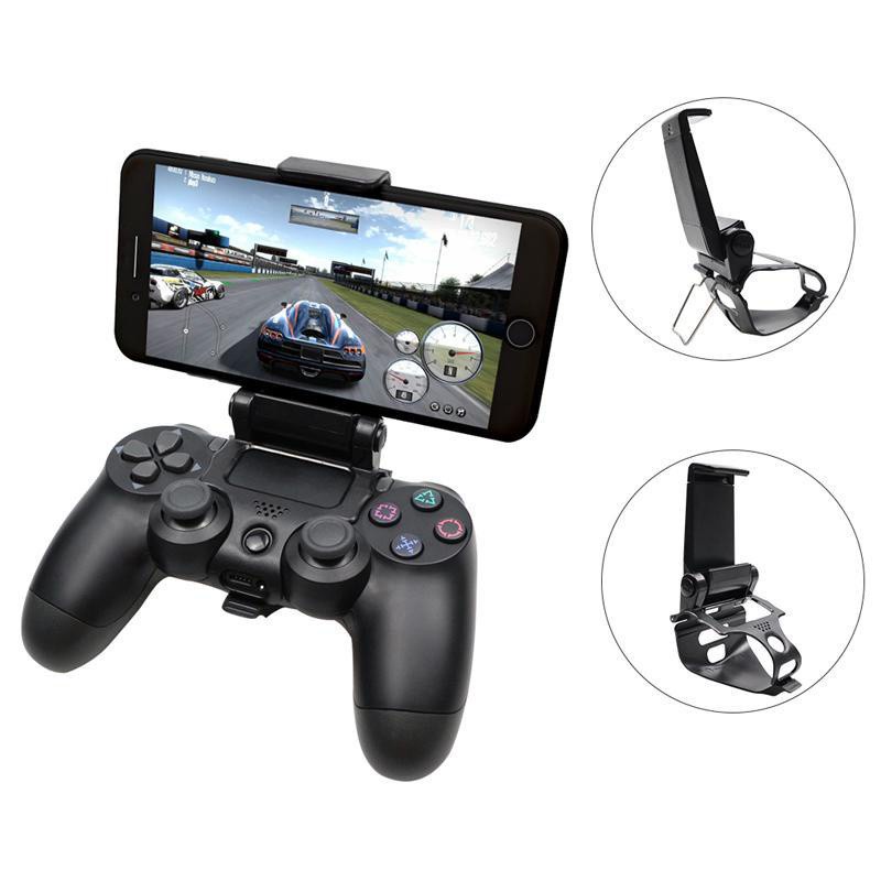 โทรศัพท์มือถือสําหรับ PS4 Controller Mount Hand Grip สําหรับ PlayStation 4 Gamepad สําหรับ Samsung S9 S8 คลิปผู้ถือ