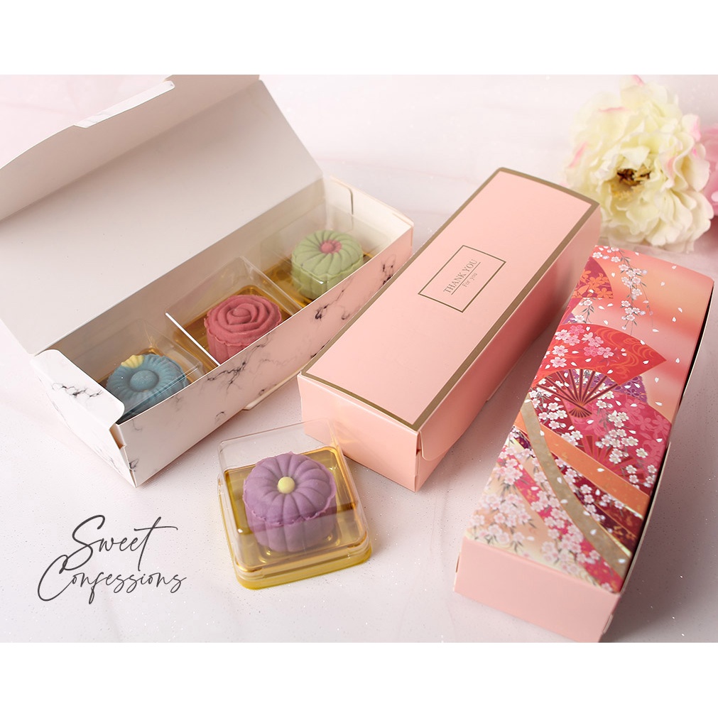 (บรรจุกล่อง) กล่องขนมไหว้พระจันทร์ กล่องทาร์ตสับปะรด เจลลี่ kueh lapis กล่องเค้กเยลลี่ กล่องยาว