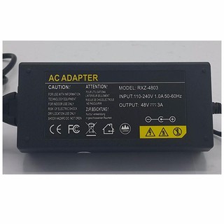 Adapter 48V 3A สำหรับเครื่องบันทึกNVRที่ใช้สำหรับ IP Camera 48V. มีPOEในตัว8จุด