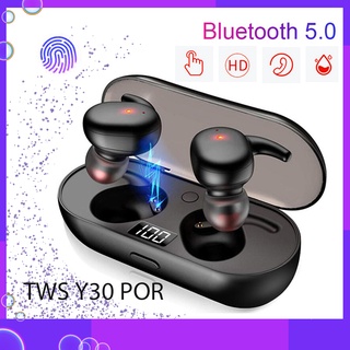 Y30 Pro TWS หูฟังสเตอริโอไร้สาย บลูทูธ 5.0 HD Binaural ควบคุมสัมผัส กันน้ํา สําหรับเล่นกีฬา