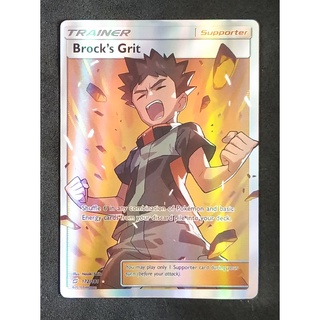 Brocks Grit Trainer 172/181 Pokemon Card (Matt Shadow Series) ภาษาอังกฤษ