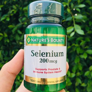 Selenium 200mcg 100 Tablets (Natures Bounty®) ซีลีเนียม บำรุงหัวใจ สมอง เสริมภูมิ ชะลอความชรา Support Prostate &amp; Immune
