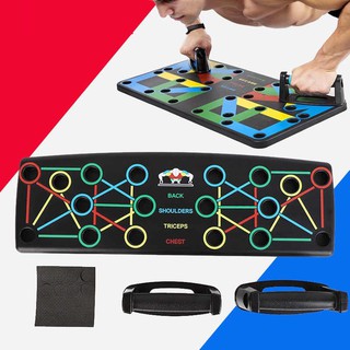 9-In-1 ที่ออกกำลังกายแบบบริหารหน้าอก​ Push Up Board ที่มีด้ามจับแบบจับง่าย, อุปกรณ์ออกกำลังกายการฝึกออกกำลังกาย